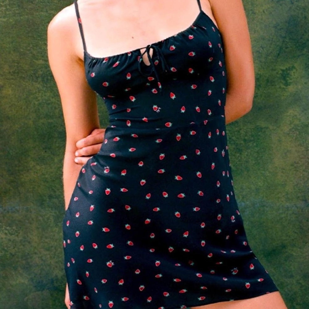 Realisation Par Black Strawberry Alba Mini Dress